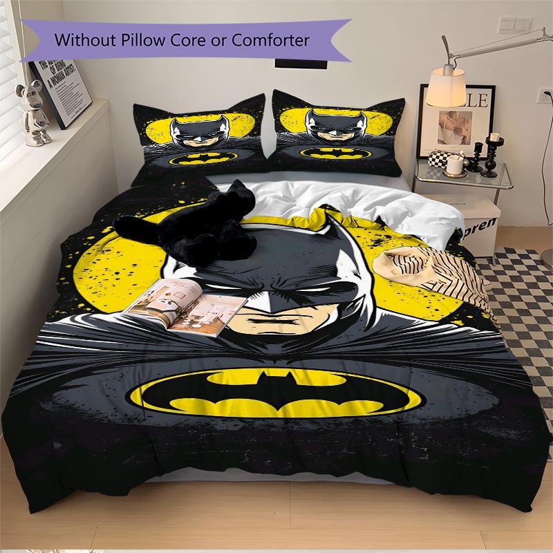 Batman Night Hero Print 3Pcs Bedding Setduvet Cover With 2 Bedropillowcase Home Birthday Gift