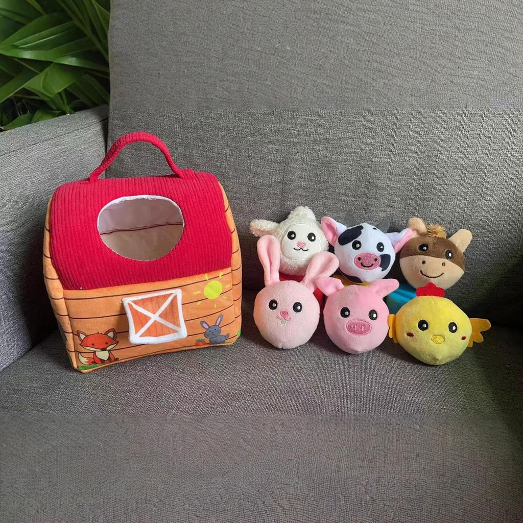 Мягкие фермерские животные Игрушки-животные Милый мини-набор «Фермерский дом» Куклы для детей мальчиков девочек