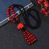 Retro Medium Red Cinnabar Sweater Chain Natal Long Necklace Pixiu Pendant Pendant Accessories Women