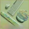 Monet Water Lily Mouse Pad with Wrist Support - Soft Hand Support for Keyboard and Mouse, for Boys and Girls