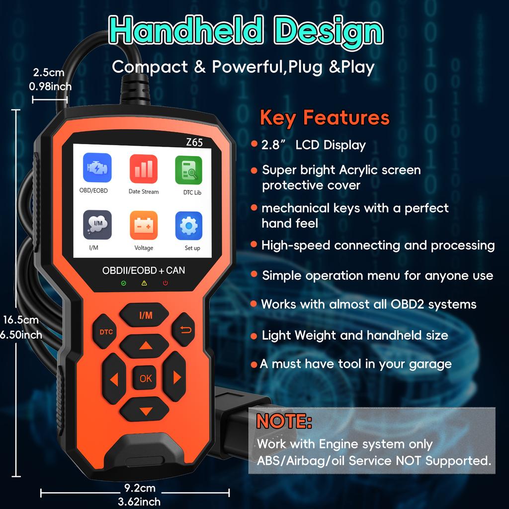 OBD2 сканер Live Data профессиональный механик OBDII/EOBD диагностический код считыватель инструмент для Check Engine Light диагностический инструмент