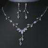 Elegant Tree Branch Design Bridal Necklace & Earrings Set - European & American Fashion Accessories