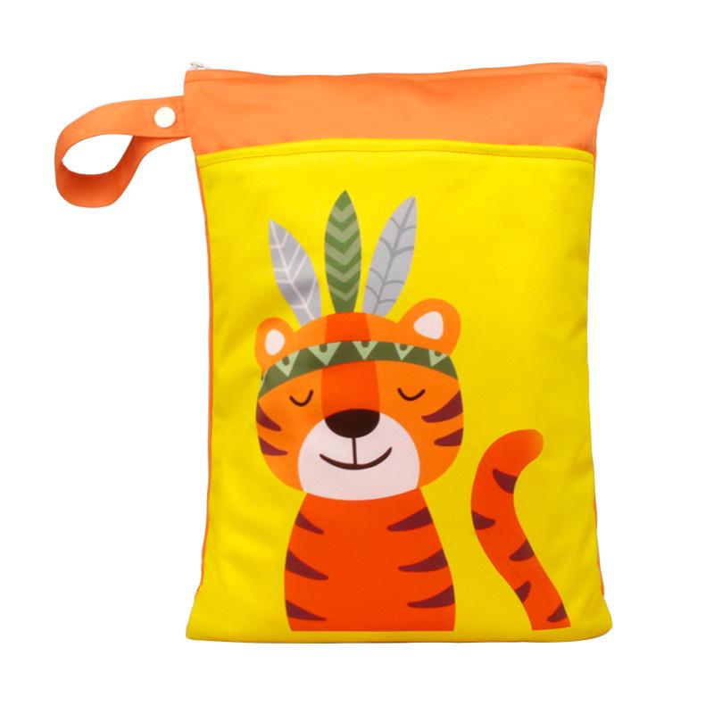 Новая водонепроницаемая сумка для подгузников двойного назначения 25x35 с двойной молнией