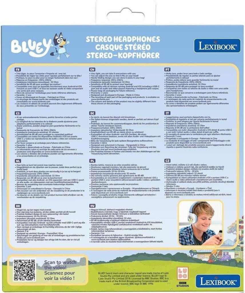 Наушники Lexibook Stereo wired foldable headphones (80189) синий