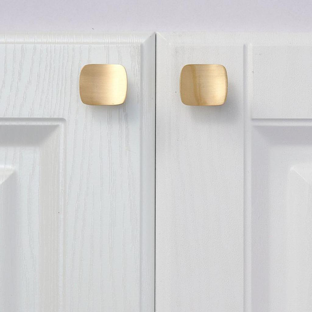 Медные ручки для ящиков шкафов, золотые ручки для кухонных шкафов, ручки для мебели из чистой меди