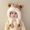 Kawaii Baby Ear Protection Hat Bear Knitted Warm Hat Headgear Cartoon Beanie Caps for Boys Girls