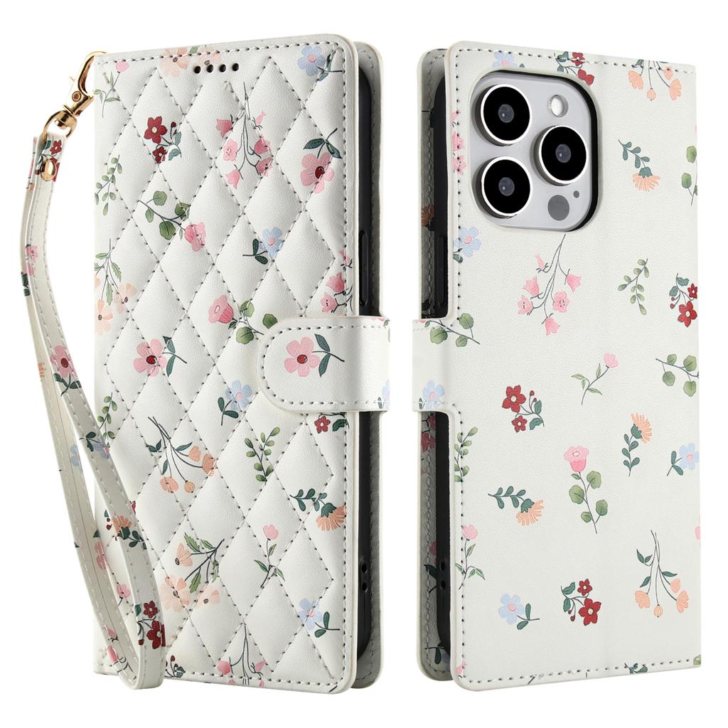 Роскошный модный кожаный чехол с цветочным узором для iPhone 16 15 14 13 12 11 17 Pro Max Plus 16e Бизнес-чехол-книжка с отделениями для карт