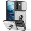 For Samsung Galaxy A36 5G Case PC+TPU Kickstand Phone Back Cover with Camera Slider