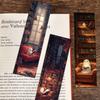 30PCS Ghost Reading At the Library Bookmarks Aesthetic Art Picture DIY Cartoon Aesthetic Laptop Y2k Fashion Harajuku Bookmarks