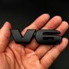 Значок-наклейка V6 на задний бок багажника автомобиля 3D Матовый черный Для автомобиля Мотоцикла Грузовика Внедорожника