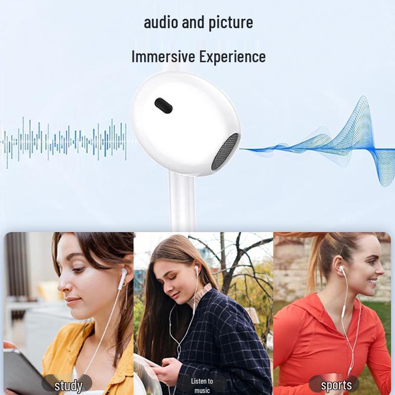 Проводные наушники-вкладыши Type-C с мощными басами и микрофоном для Apple 15 и Huawei