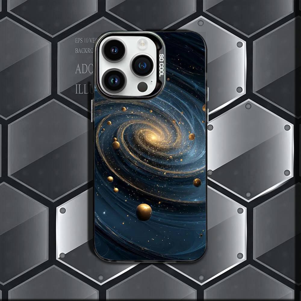 Чехол для телефона «Планеты Солнечной системы» для iPhone 17, 16, 15, 14, 13, 12, 11 Pro Max Plus, цветной градиент, мягкий ТПУ, черный чехол