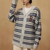 New Era Серия Панк-Рок Бостон Ред Сокс FW23 Полосатый Color Block Вязаный Свитер Унисекс свитер синий 13789274