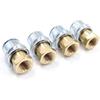 Air Chuck for Tires, 4 Pcs Anti Leakage Lock on 1/4'' FNPT Locking Tire Inflator Chuck Quick Connector Heavy Duty Brass Closed Flow for Air