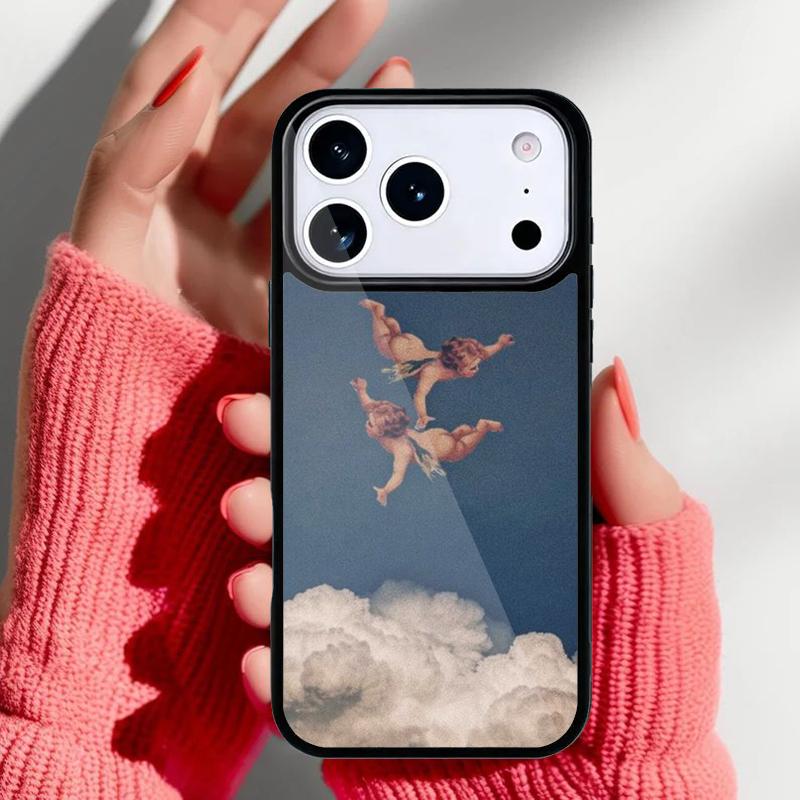 Винтажная картина Райский Ангел Чехол для телефона для iPhone 17 Air 16e 15 14 13 Pro Max Задняя крышка для 12 11 Pro Coque