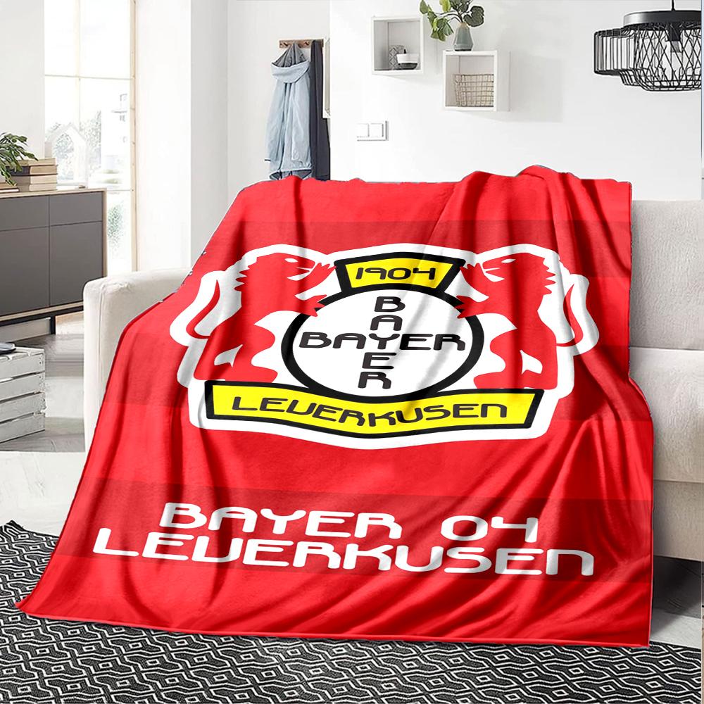 Bayer Leverkusen Theme Printed Blanket - Perfect for Couch, Bed, Travel & Outdoor Use | Machine Washable, Cozy & Durable.