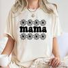 Футболки с круглым вырезом Mama Wildflowers Подарок на беременность Леопардовая Молния Бант Классические Топы для Новой Мамы Подарок на День Матери Винтажные Футболки