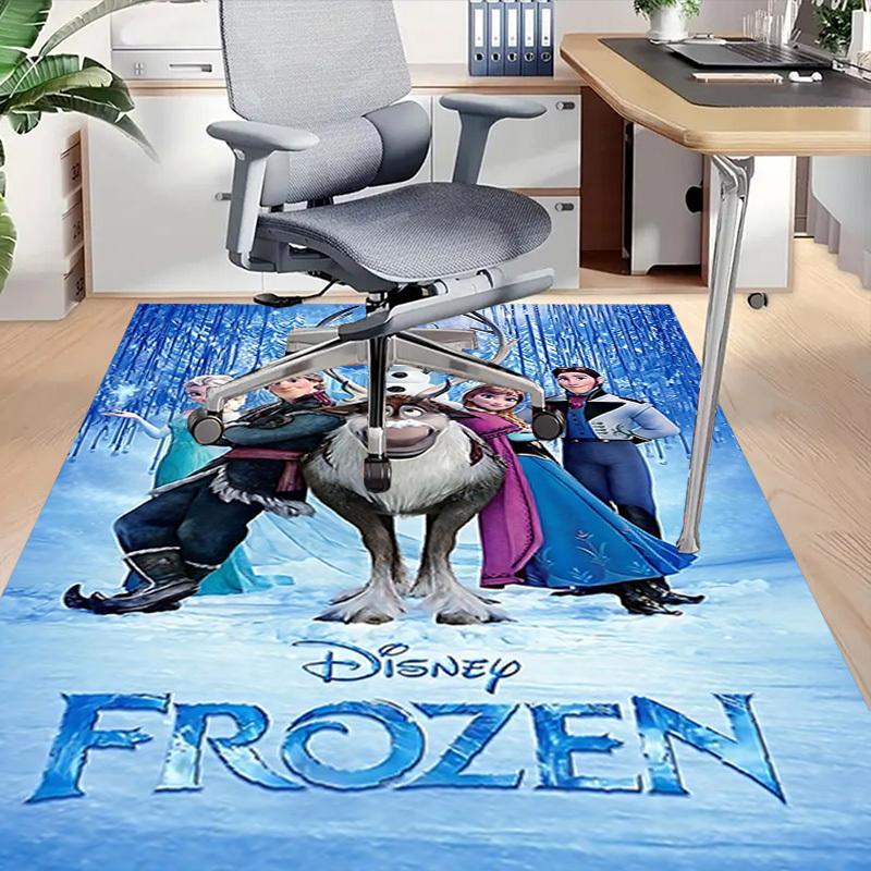 1 шт. Замороженное Disney для домашнего офиса, Прочный полиэстеровый коврик для пола с легкой очисткой, Декор для офиса, Городской стиль, Нескользящая основа, Высококачественная ткань
