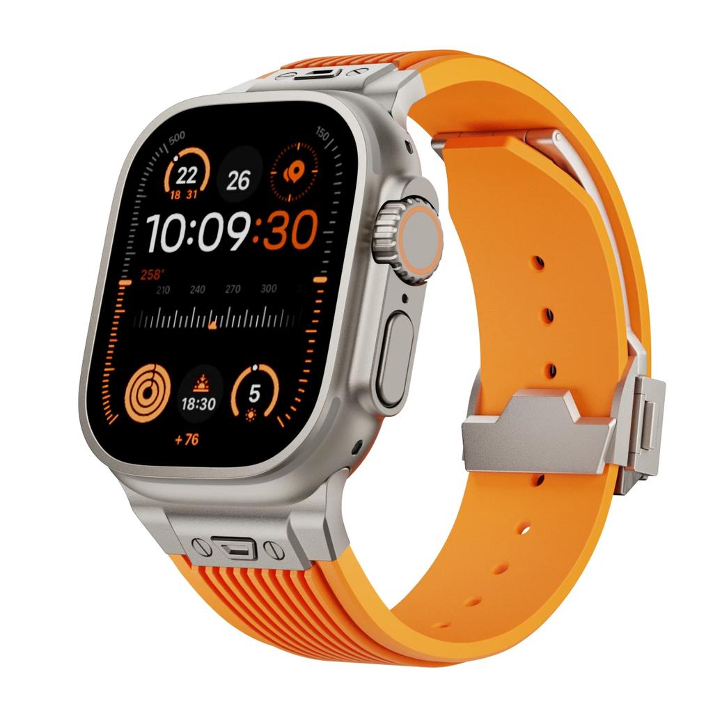 Мягкий силиконовый ремешок для Apple Watch Ultra 2 49 мм Серии 9 8 7 45 мм 44 мм Спортивный резиновый ремешок для iWatch 6 5 4 se 44 42 мм Браслет