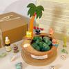 Coconut Tree Aroma Crystal Stone Gift Box - High-End Fragrance Diffuser Ornament for Birthdays