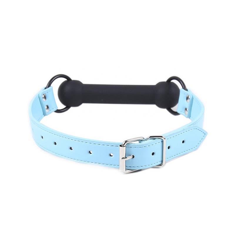 Pink Blue Silicone Dog Bone Gag Puppy Pony Pet Play   Restraints Gags