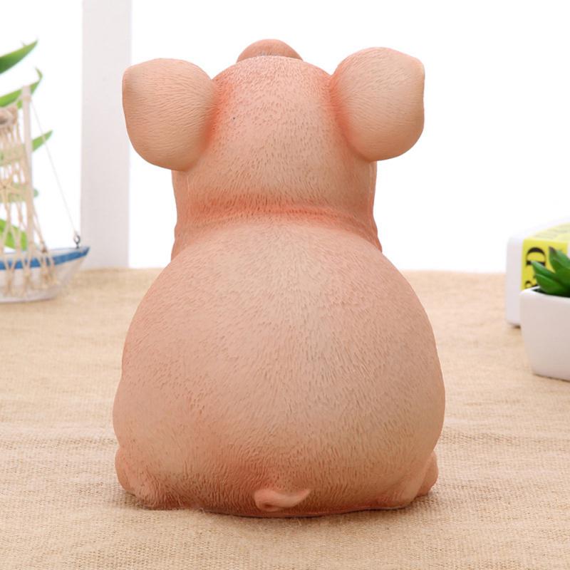 Children Cute Pig Piggy Bank Coin Saving Box Jar Desktop Resin Piggy Bank Coins Organizer Storage Box EURO Coins Deposit Tanks