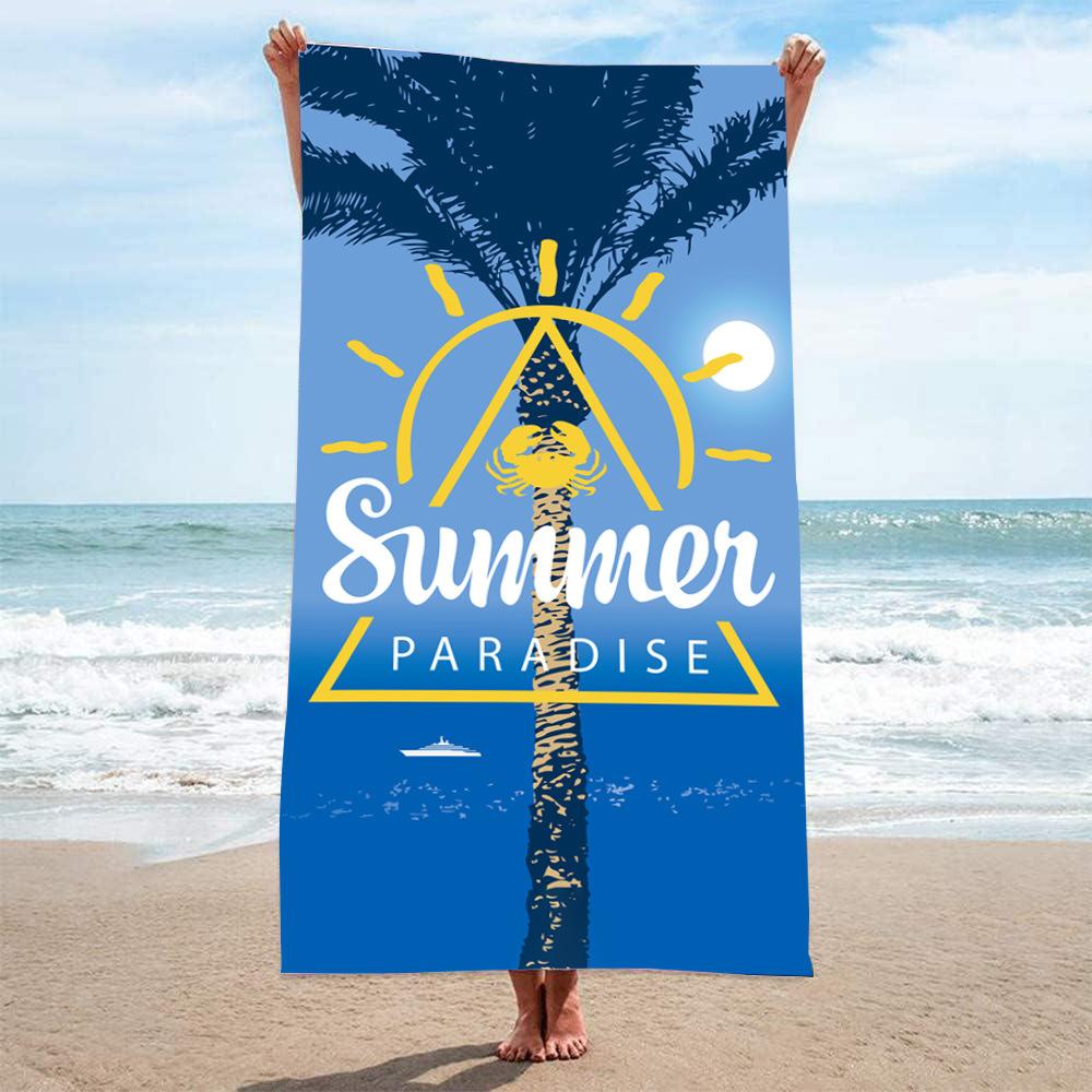 Locomotive Enthusiasts Sports Towels Quick-drying Double-sided Velvet Beach Towels Printed Bath Towels