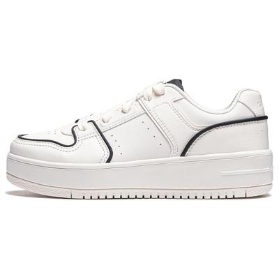 Li Ning Cheese универсальные удобные простые толстые подошвы увеличивающие рост нескользящие износостойкие низкие кроссовки для скейтбординга женские кроссовки AGCU104-1