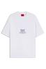 HUGO Cotton Jersey with College Size White Men's T-Shirt Logo, XS,