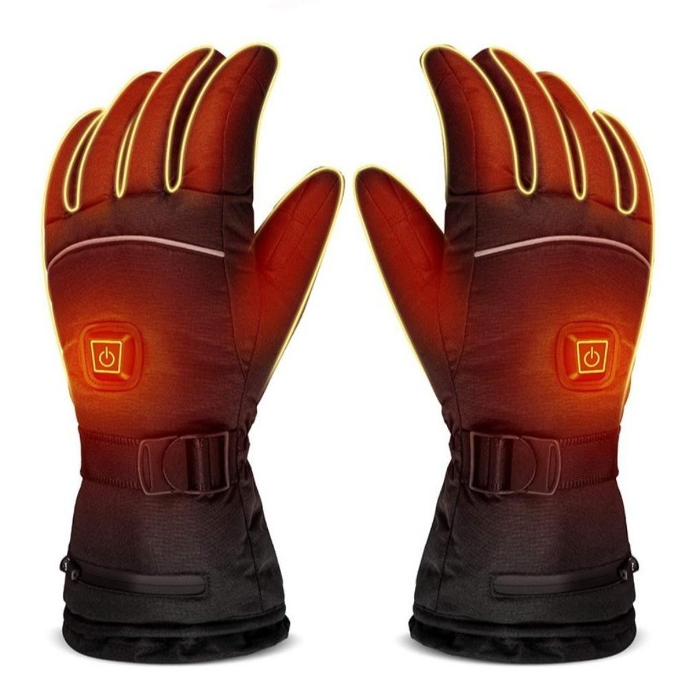 Windproof Heated Gloves Hand Warmer Snowboard Ski Gloves Electric Thermal Gloves Winter Outdoor