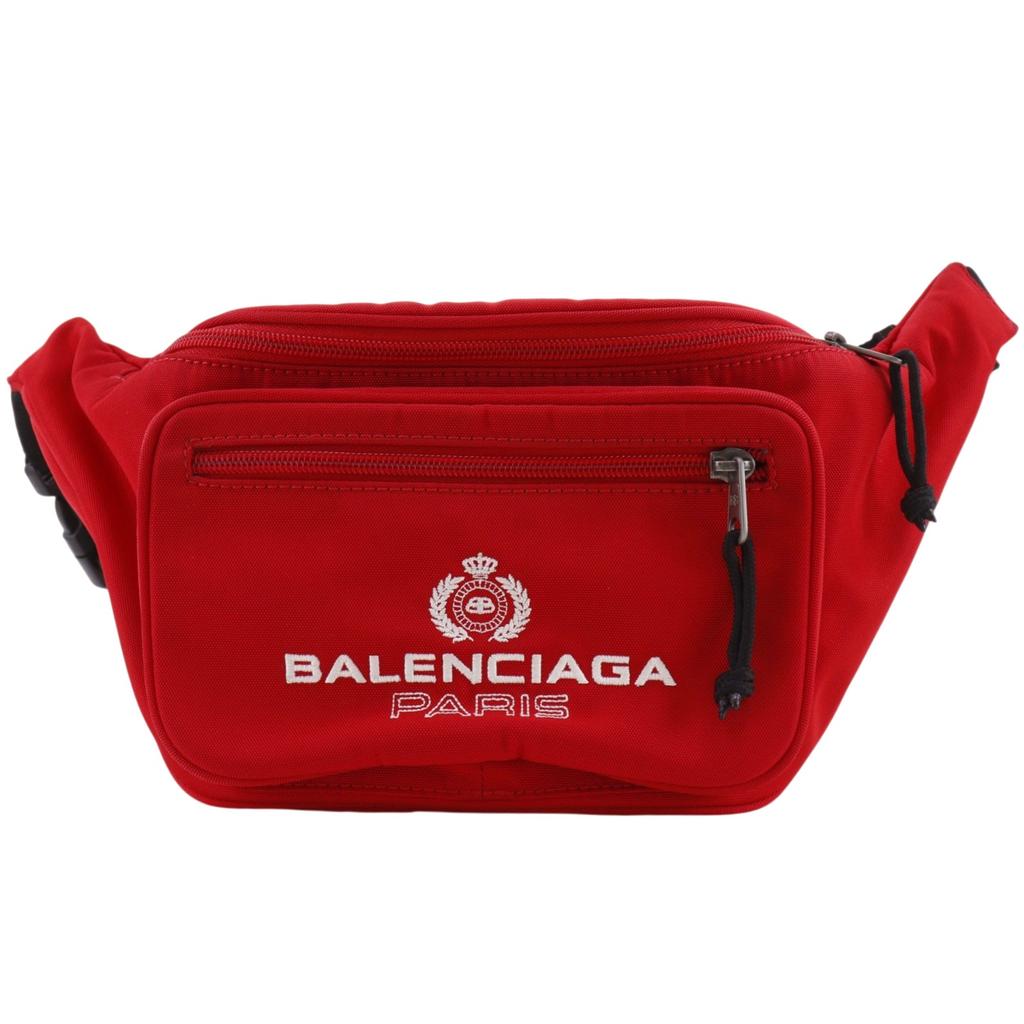 BALENCIAGA Explorer body bag 482389 Waist pouch Red Nylon canvas unisex Used