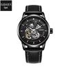Oubaoer Men's Automatic Skeleton Watch - Fashionable Casual Mechanical Timepiece