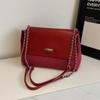 Fashionable PU and Faux Suede Solid Chains Sweet Shoulder Bags High Quality Warm Retro Simple Crossbody Bags for Women