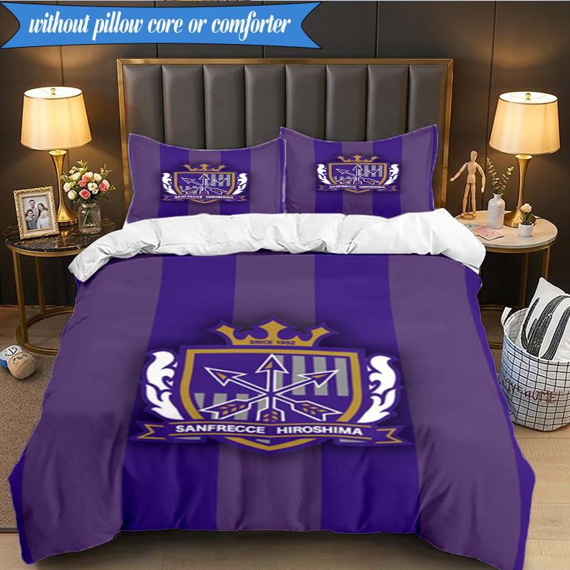 3PCS sanfrecce hiroshima Printed Soft Bedding Set,Including 1pc Duvet Cover And 2pcs Pillowcases Perfect for Bedroom, Dormitory, Fan gift