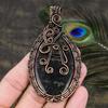 Black Rutile Handmade Copper Wire Wrap Jewelry Pendant 3.51 H7e11