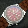 ВОССТАНОВЛЕННЫЕ ВИНТАЖНЫЕ МУЖСКИЕ ЧАСЫ SEIKO 5 AUTOMATIC 7009A JAPAN С КРАСНЫМ ЦИФЕРБЛАТОМ a433563-2 R117-a433563