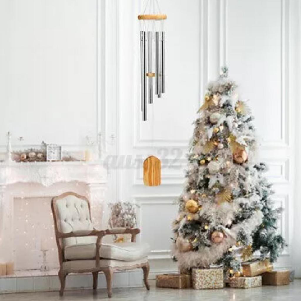 Wind Chimes Tubes Outdoor Sympathy Memorial Wind Chimes with Metal Tubes Home Pendant Patio Garden Decoration