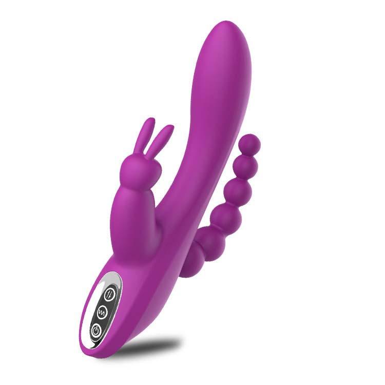 3 in 1 Rabbit Dildo Vibrator Sex Toys for Women  G Spot Anal Rabbit Vibrators Adult Sex Toys 12 Speeds & Vibrating Massager Wand
