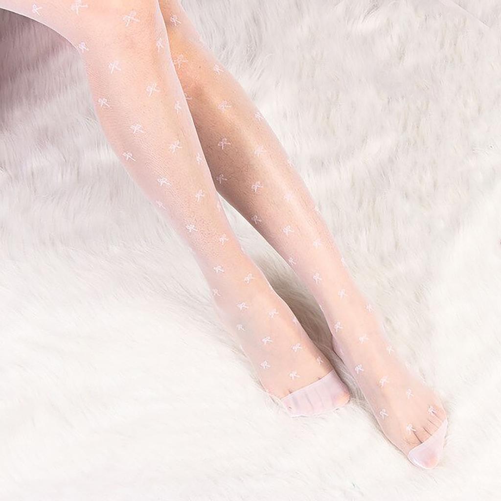 Сексуальные женские колготки Бесшовные кружевные чулки Нейлоновые с принтом галстука-бабочки Плотные чулки Женское нижнее белье Чулки