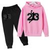 Children Basketball Clothing Hoodies+Pant Set Girls Boys 3-12 Years Kids Coat Spring Autumn Sports Pullover Toddler Suit