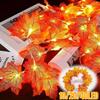 LED Maple Leaf Light String Artificial Maple Leaf Vines Hanging Rattan Fall Garland for Thanksgiving Home Party DIY
