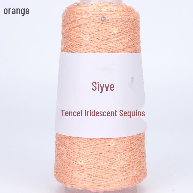 Пряжа Si Yue Tencel с радужными пайетками: Мода ручной вязки