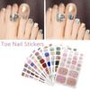 Waterproof False Nails Stripe Foot Decorations Fresh Style Toe Nail Stickers Manicure Decals