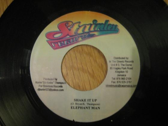 7-дюймовая пластинка ELEPHANT MAN / ICE MAN - Shake It Up / Wiggle & Crawl NONE Нержавеющая сталь Запись Ямайка Регги, Ска и Даб Б/у