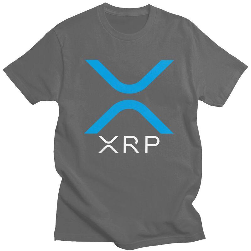 Custom Ripple XRP T Shirt for Unisex 100% Cotton Tshirt Tee Bitcoin Cryptocurrency T-shirts Slim Fit Clothing