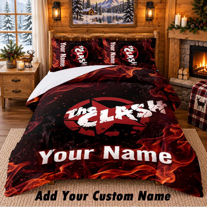 The Cure Pattern Bedding 3Pcs Set Custom Name, Bed Sheet And Pillowcases For Home Bedroom