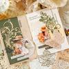10 pcs Diy Scrapbooking paper Plants flowers Lace Decoration paper Hollow Card Collage material cards DIY hand made craft paper