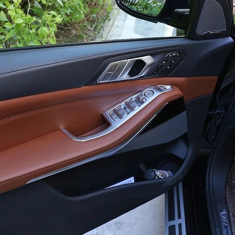 Автомобильное оконное стекло, кнопка подъема, панель управления, рамка, накладка для BMW X5 G05 X7 G07-2022, автомобильные аксессуары для интерьера