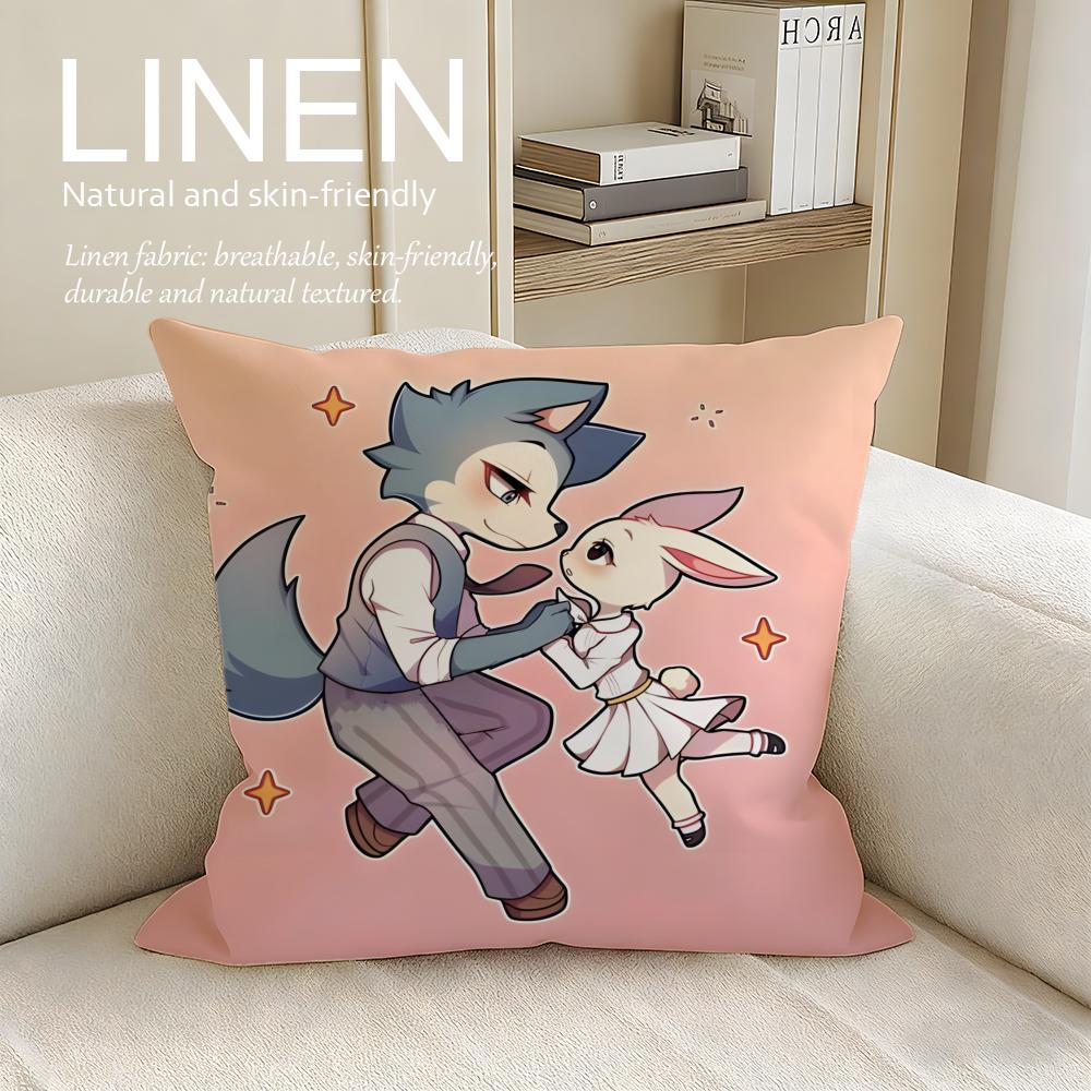 Anime BEASTARS Cushion Cover Pillowcase Set Pcs x x Breathable Washable Sofa Cushion Cover