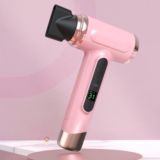 Беспроводной фен Yousheng 200 Вт 15000 мАч с возможностью зарядки через USB, регулируемый ЖК-дисплей, высокая скорость, быстрая сушка, низкий уровень шума, портативный дорожный женский фен